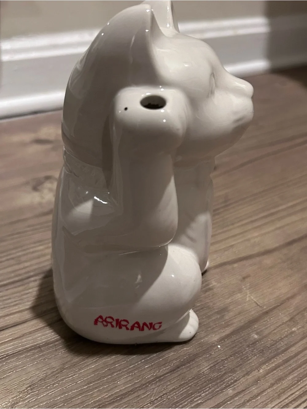 Vintage Benihana Maneki Neko Ceramic Lucky Cat Glass Tiki Cup W/ Straw Hole